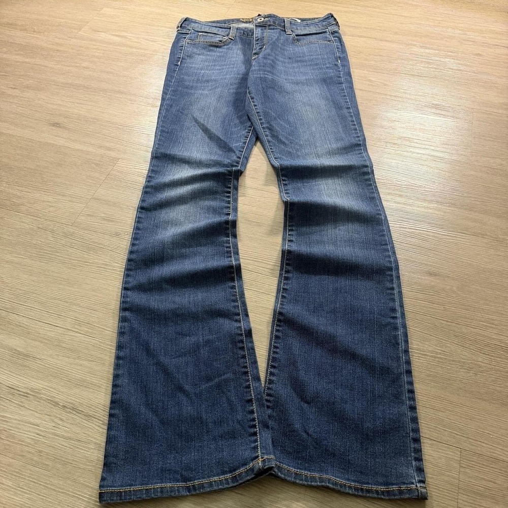 30x34 Blue Stacked Low Rise Bootcut Jeans Y2K Indie 2000s